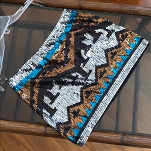 Sequin mini skirt